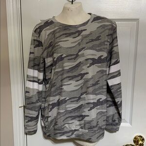 Gray Camouflage Long Sleeve Shirt